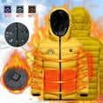 thumbnail image 1 of Lovskoo 4-15Y Kids Teens Unisex Heated Jacket A Usb Intelligent Constant Temperature Heated Windproof Plus Size Coat For Children Winter 3 Heated Jacket Coat Yellow, 1 of 7