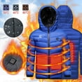 thumbnail image 1 of Lovskoo 4-15Y Kids Teens Unisex Heated Jacket Z Usb Intelligent Constant Temperature Heated Windproof Plus Size Coat For Children Winter 3 Heated Jacket Coat Blue, 1 of 6