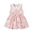 thumbnail image 1 of Lovskoo 6M-6Y Toddler Kids Baby Girls Cute Sleeveless Sundress Doll Collar Flower Print Vest Dress Princess Dress Pink, 1 of 9