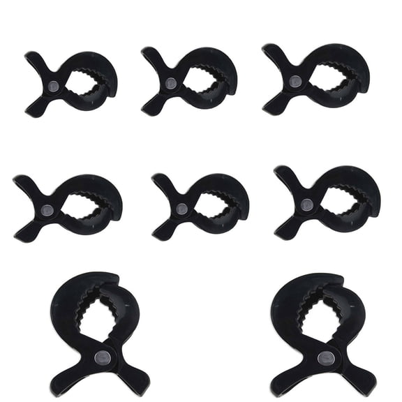 Lovskoo All Purpose Clips 8 PCS Baby Stroller Accessories Stroller Cover Clip Blanket Toy Pegs Hook Multicolor Black 8pc