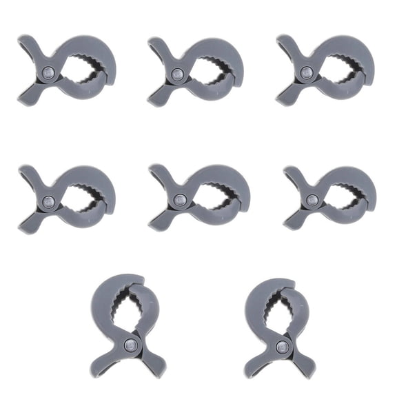 Lovskoo All Purpose Clips 8 PCS Baby Stroller Accessories Stroller Cover Clip Blanket Toy Pegs Hook Multicolor Gray 8pc