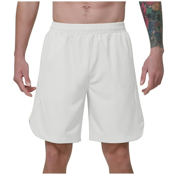 Lovskoo Athletic Shorts for Men Quick Drying Solid Color Sports Thin Outdoor Running Fitness Yoga Shorts Casual Training Shorts Khaki