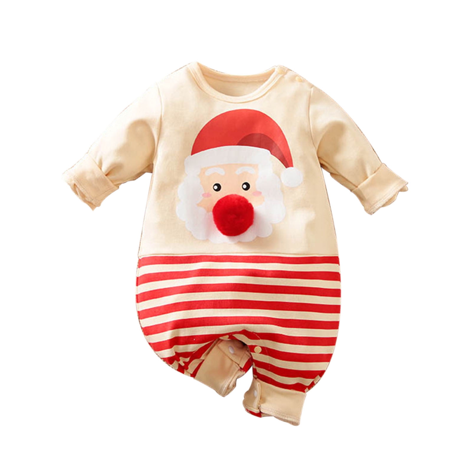 Lovskoo Baby Christmas Outfit Girl Boy Newborn Onesie Santa Romper Cute