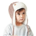 thumbnail image 1 of Zwiiyzr Baby Girls Boys Beanie Hat for Winter with Earfalp Cute Color Block Kids Toddler Warm Knit Cap 0-3Years Pink, 1 of 3