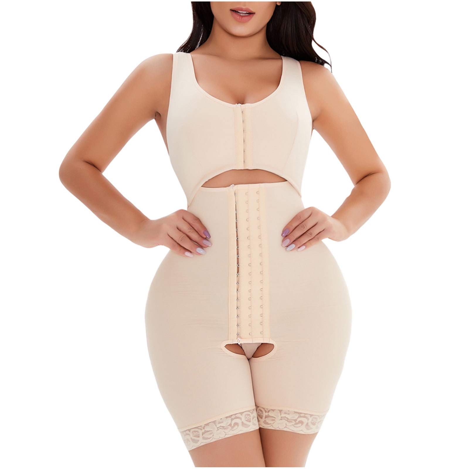Lovskoo Bodysuit for Women Tummy Control Shapewear Open Bust Butt