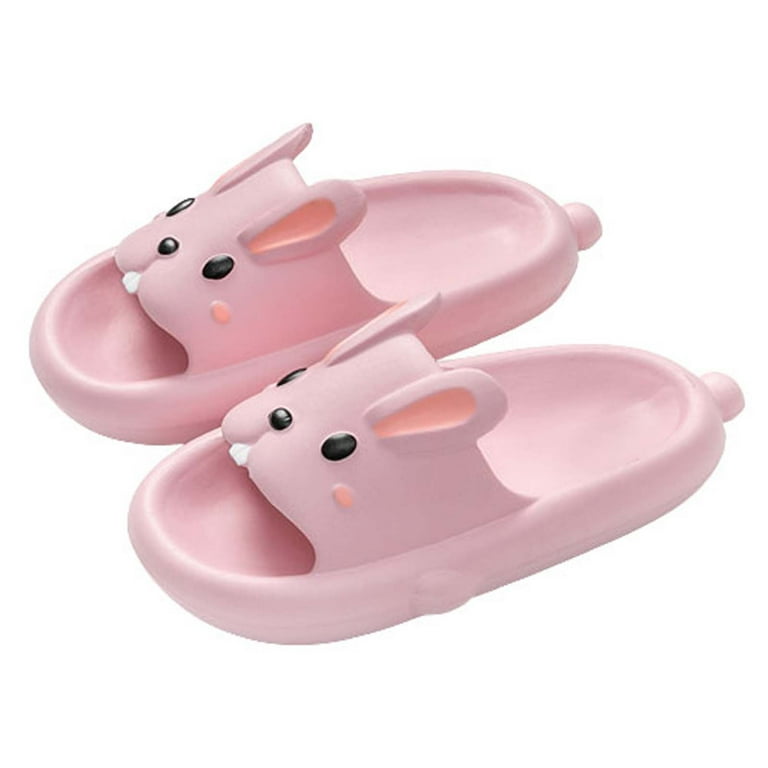 Lovskoo Boys Girls Shoes 8-11 Years Slippers Slide Sandals Cartoon Super  Soft Breathable Non-Slip Bedroom Home Slippers Pink 