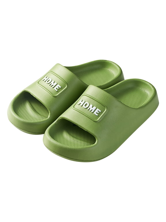 Lovskoo Boys Girls Shoes 9-12 Years Slippers Slide Sandals Children Three-Dimensional Non-Slip Soft-Soled Slippers Green
