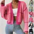 thumbnail image 1 of Lovskoo Cardigan Sweaters for Women Casual Long Sleeve Knitted Long Cardigan Tops Blouse Coat Pink, 1 of 9