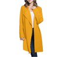 thumbnail image 1 of Lovskoo Cardigan Sweaters for Women Knit Long Sleeve Open Front Coat Solid Color Notch Lapel Oversized Winter Outerwear Tops Yellow, 1 of 4