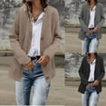thumbnail image 1 of Lovskoo Cardigan Sweaters for Women Open Front Trendy Solid Color Long Sleeve Shirts Oversized Winter Outerwear Tops Gray, 1 of 6