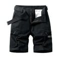 thumbnail image 1 of Lovskoo Cargo Shorts for Men Solid Color Plus Size Cargo Shorts Multi Pockets Relaxed Summer Beach Shorts Pants Black, 1 of 1