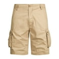thumbnail image 1 of Lovskoo Cargo Shorts for Men Trendy Sports Multi Pockets Casual Summer Solid Color Zipper Shorts Khaki, 1 of 1