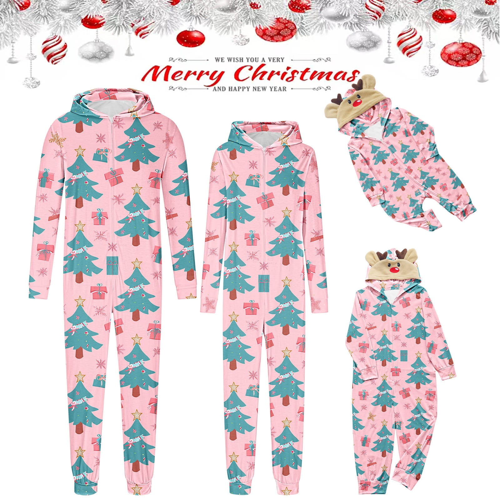 Lovskoo Christmas Family Pajamas Matching Sets for Mom Woman Christmas ...