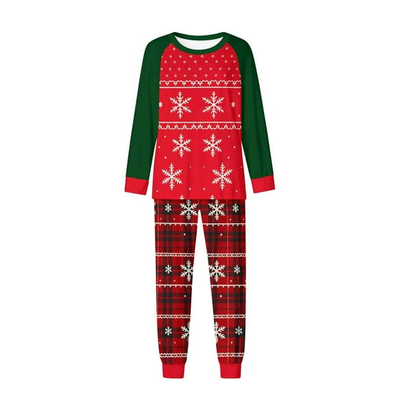 Zwiiyzr Christmas Family Pajamas Matching Sets for Mom Parent Child Outfit Christmas Jumpsuit Printed Home Clothes Pajamas Jumpsuit Red-Mom