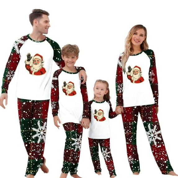 Zwiiyzr Christmas Matching Family Pajamas Sets for Kids Parent Child Christmas Set Printed Home Clothes Pajamas Long Sleeved Suit Kid'S Style Red-Kids