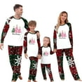thumbnail image 1 of Zwiiyzr Christmas Pajamas for Family for Dad Matching Family Sets Christmas Casual Solid Color Long Sleeve Top With Bottom Outfits Home Wear Red-Dad, 1 of 5