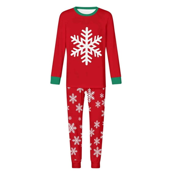 Zwiiyzr Christmas Pajamas Family Matching Sets for Dad Parent Child Outfit Christmas Jumpsuit Printed Home Clothes Pajamas Jumpsuit Red-Dad