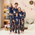 thumbnail image 1 of Lovskoo 2024 Family Christmas Pajamas Matching Sets Onesie Deer Hooded Parent-Child Suit Printed Home Wear Pajamas Jumpsuit Wear Mom Dark Blue, 1 of 6