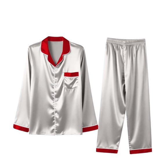 Zwiiyzr Christmas Pajamas for Family for Kids Parent-Child Christmas Set Printed Home Wear Pajamas Two-Piece Set Silver-Kids