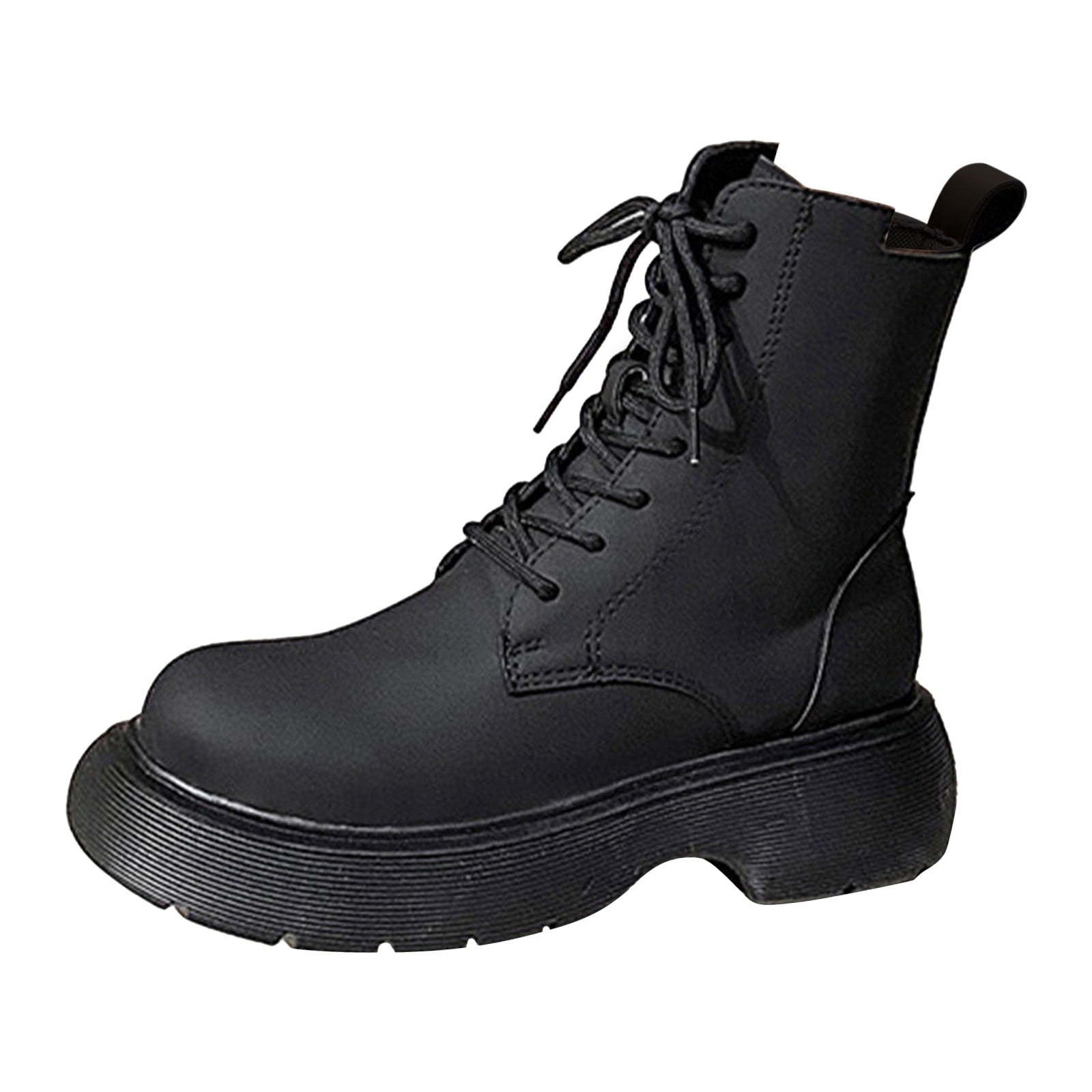 Lovskoo Combat Ankle Boots for Women Leather Wedding Dress Shoes