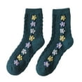 thumbnail image 1 of Lovskoo Cute Novelty Crew Socks for Women Low Cut Fashion Retro Academic Style Flower Lovely Cotton Middle Tube Socks Trendy Casual Combed Cotton Socks Green-A, 1 of 3
