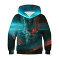 thumbnail image 1 of Zwiiyzr Dragon Teen Kids Hoodie Sweatshirt for Boys Long Sleeve Patterned Sweatshirt Hooded Shirt 4-14 Years Sky Blue, 1 of 4