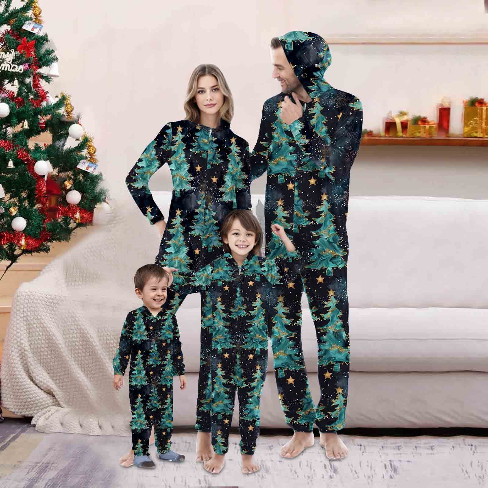 Zwiiyzr Family Christmas Pajamas Matching Sets for Dad Men