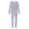 thumbnail image 1 of Zwiiyzr Family Christmas Pajamas Matching Sets for Dad Parent Child Outfit Christmas Set Printed Home Clothes Sleepwear Long Sleeved Jumpsuit Father Style Purple-Dad, 1 of 7