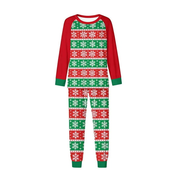 Zwiiyzr Family Christmas Pajamas Matching Sets for Mom Parent Child Outfit Christmas Set Printed Home Clothes Sleepwear Long Sleeved Jumpsuit Set Mom Style Multicolor-Mom