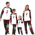 thumbnail image 1 of Zwiiyzr Novelty Family Christmas Pajamas Matching Sets Xmas Long Sleeve Shirts and Plaid Pants Santa Christmas Tree Jammies Sleepwear Parent-Child Outfit Wear Kids Black, 1 of 5