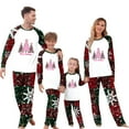 thumbnail image 1 of Zwiiyzr Family Christmas Pajamas Matching Sets for Mom Woman Christmas Fashion Cute Lattice Print Long Sleeved Jumpsuit Family Parent-Child Wear Mom Red-Mom, 1 of 5
