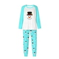 thumbnail image 1 of Zwiiyzr Family Christmas Pajamas Matching Sets for Mom Woman Christmas Trendy Printed Long Sleeve Jumpsuit Family Parent-Child Wear Mom Light Blue-Mom, 1 of 5