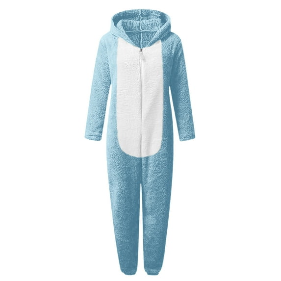 Zwiiyzr Family Christmas Pajamas Matching Sets for Dad Men Christmas Lattice Print Long Sleeved Jumpsuit Family Parent-Child Wear Sky Blue-Dad