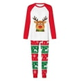 thumbnail image 1 of Zwiiyzr Family Christmas Pjs Matching Sets Holiday Jammies for Dad Matching Family Sets Christmas Casual Printed Top With Bottom Outfits Home Wear Red-Dad, 1 of 7