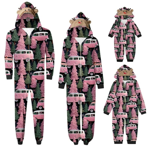 Rohuuque Family Christmas Pjs Matching Sets Holiday Jammies for Mom Matching Family Sets Christmas Casual Printed Top With Bottom Outfits Home Wear 2025 Red