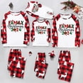 thumbnail image 1 of Zwiiyzr Family Matching Sets Christmas Jammies for Dad Christmas Men Plaid Printed Blouse Tops+Pants Family Matching Pajamas Set 2025 White, 1 of 7