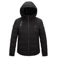 thumbnail image 1 of Lovskoo Heated Jacket for Women 4 Heating Zones Usb Intelligent Constant Temperature Heated Windproof Plus Size Coat 3 Temperature Control Winter Quilted Jacket Coat Black, 1 of 4