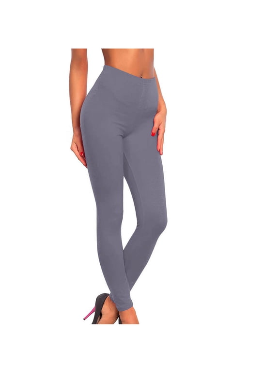 Gpaecead High Waisted Seamless Workout Leggings for Women Solid Color Yoga Leggings Tummy Control Running Pants Gray