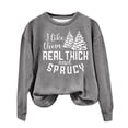 thumbnail image 1 of Lovskoo Long Sleeve Sweatshirt for Women Christmas Trendy Casual Round Neck Printed Ladies Sweatshirt Tops Blouse Gray 2XL, 1 of 4