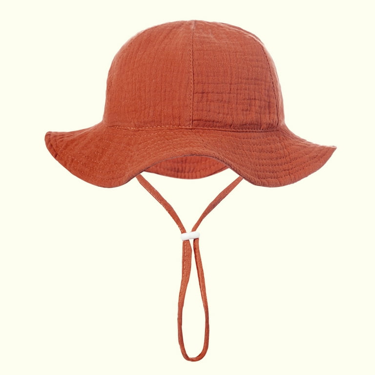 Lovskoo Infant Bucket Hat Wide Brim Baby Summer Sun Protection