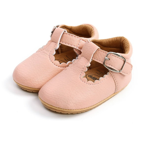Zwiiyzr Infant Toddler Girls Soft Sole Shoe Non Slip Prewalker Shoe Newborn Baby Summer Princess Shoes Pink