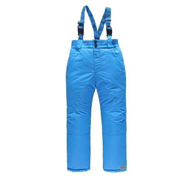 Lovskoo Kids Boys Girls Snow Ski Bib Pants Winter Waterproof Windproof Ripstop Warm Insulated Snowboard Overalls Classic Insulated Snow Pant Snowsuit Pants Baby Winter Clothes Blue