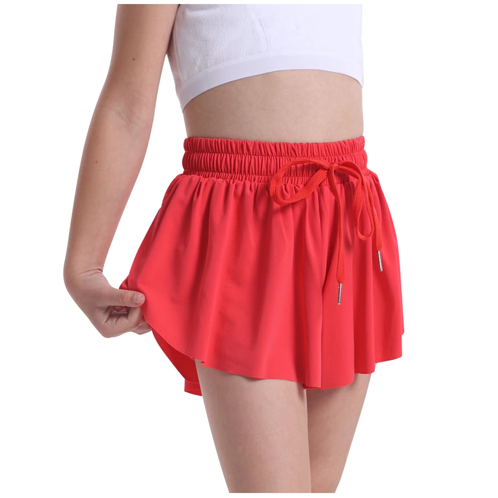 Lovskoo Kids Teen Girls Tennis Skirt Pleated Athletic Skort Summer