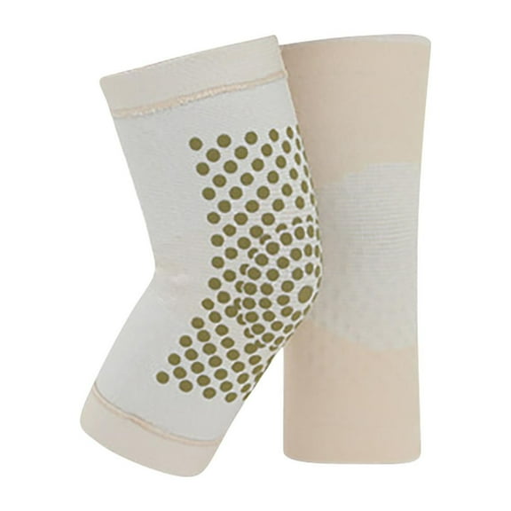 Lovskoo Knee Braces Leg Warmers Women Men Over The Knee Proof for Cold Weather Knee Supports Thermal Ski Cycling Knee Brace Sleeve for Joint Pain Arthritis Beige