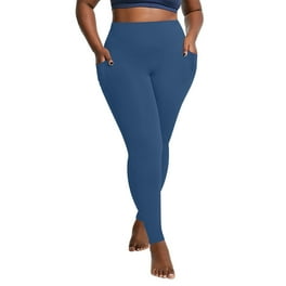 Elastic High Waist Yoga Pants with Pockets Tummy Control Workout Running Yoga Leggings for Women Plus Size Walmart