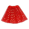 thumbnail image 1 of Lovskoo Little Girls and Big Girls Tulle Tutu Skirt Pleated Gauze Short Skirt Princess Dancing Petticoat Ballet Underskirt Red, 1 of 3