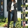 thumbnail image 1 of Lovskoo Long Cardigans for Women Trendy Long Sleeve Solid Color Cardigan Sweater Long V-Neck Pocket Knit Top Sweater Coat Green, 1 of 7