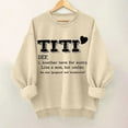 thumbnail image 1 of Lovskoo Long Sleeve Sweatshirt for Women Christmas Gift Letter Printing Solid Loose Round Neck Pullover Top Sweatshirt Beige, 1 of 4