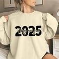 thumbnail image 1 of Lovskoo Happy New Year Sweatshirt For Women 2025 Christmas Holiday Pullover Shirts Casual Crewneck Graphic Sweater Beige, 1 of 4