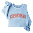 thumbnail image 1 of Lovskoo Christmas Vibes Sweatshirt Women Merry Christmas Shirt Xmas Long Sleeve Shirt Winter Holiday Sweatshirts Light Blue, 1 of 5